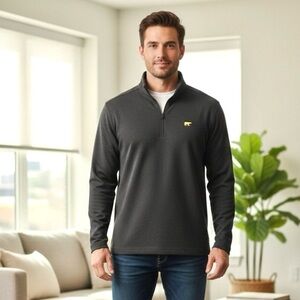 Jack Nicklaus Men’s  1/4 Zip Golf Pullover Shirt Black Medium M